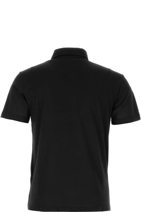PT Torino Shirts for Men PT Torino Black Cotton Polo Shirt