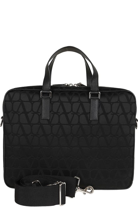 Valentino Garavani Luggage for Men Valentino Garavani Double Handle Briefcase Toile Iconographe