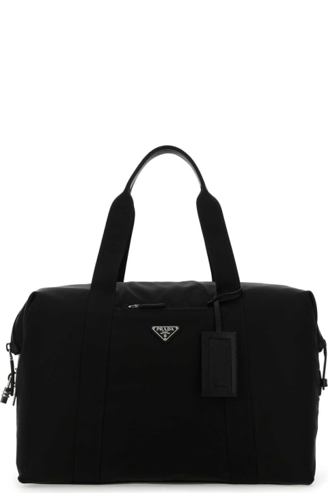 Fashion for Men Prada Black Nylon Travel Bag