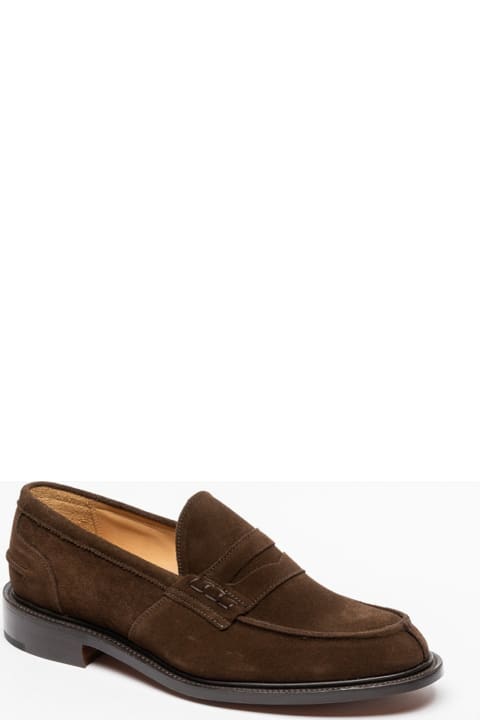 Tricker's Shoes for Men Tricker's Chocolate Repello Suede Loafer