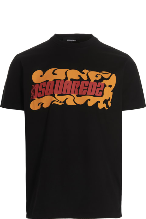 Fashion for Men Dsquared2 'wave Logo Cigar' T-shirt