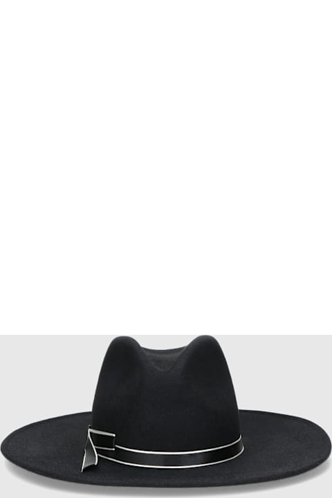 أدوات منزلية Borsalino Andrea Brushed Felt With Shiny Hatband