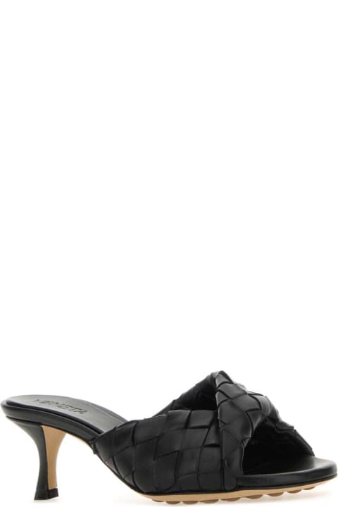 Bottega Veneta Shoes for Women Bottega Veneta Black Nappa Leather Blink Mules