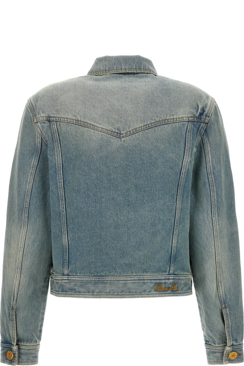 Balmain Coats & Jackets for Women Balmain Blue Cotton Jacket