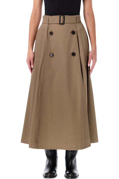 Homeware Burberry London Burberry London Gabardine Trench Midi Skirt