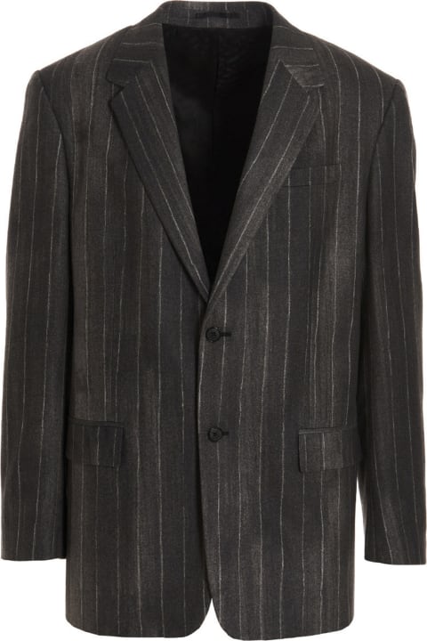 Coats & Jackets for Men Versace 'croc Pinstripe' Blazer Jacket
