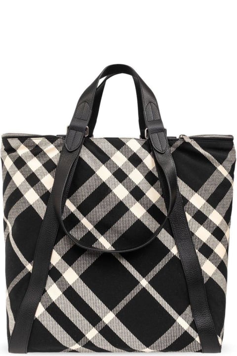 Burberry Totes for Women Burberry Festival Check-pattern Top Handle Bag
