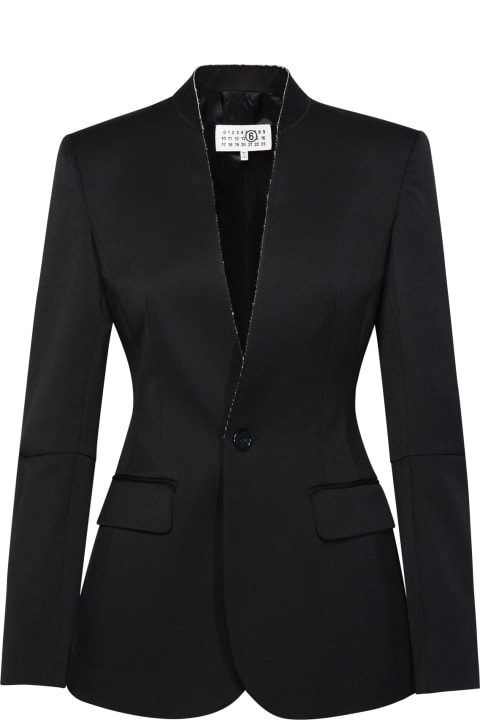 MM6 Maison Margiela Coats & Jackets for Women MM6 Maison Margiela Black Virgin Wool Blend Jacket