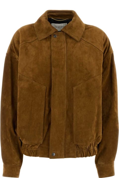 Saint Laurent Camel Suede Jacket