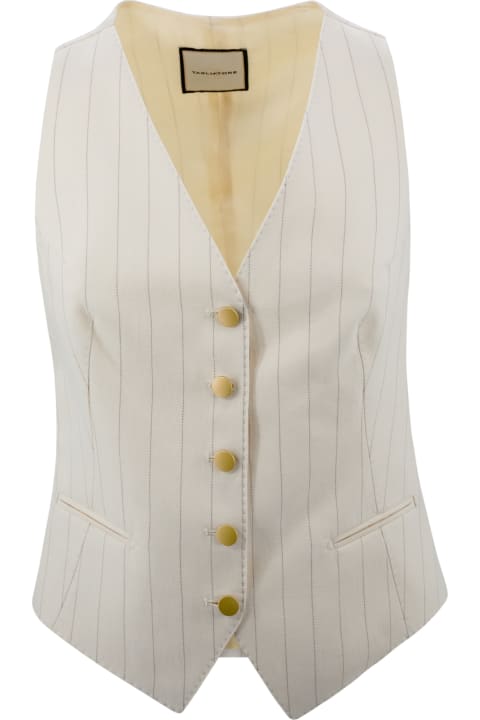 Tagliatore Coats & Jackets for Women Tagliatore Cream White Striped 'giselle' Blazer In Linen Woman