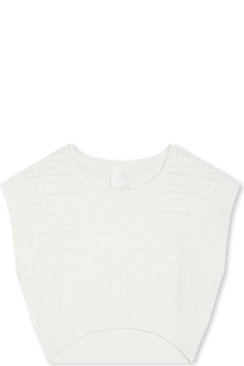 Sweaters & Sweatshirts for Girls Givenchy Canotta Crop Con Logo 4g Jacquard