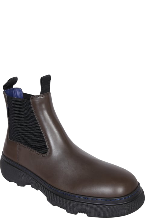 Shoes for Men Burberry Brown Ankle Boot
