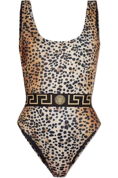 ملابس سباحة لـ السيدات Versace Greca Border One-piece Swimsuit