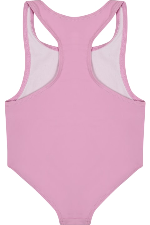 Swimwear for Girls Stella McCartney Kids Pink Swimsuit For Baby Girl With Star