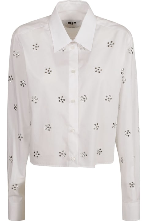 MSGM for Women MSGM Cropped Embellished Shirt