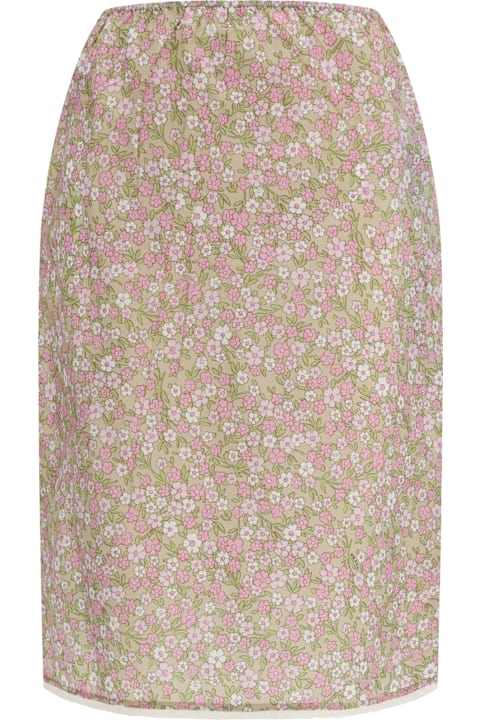 Homeware Prada Floral Midi Skirt