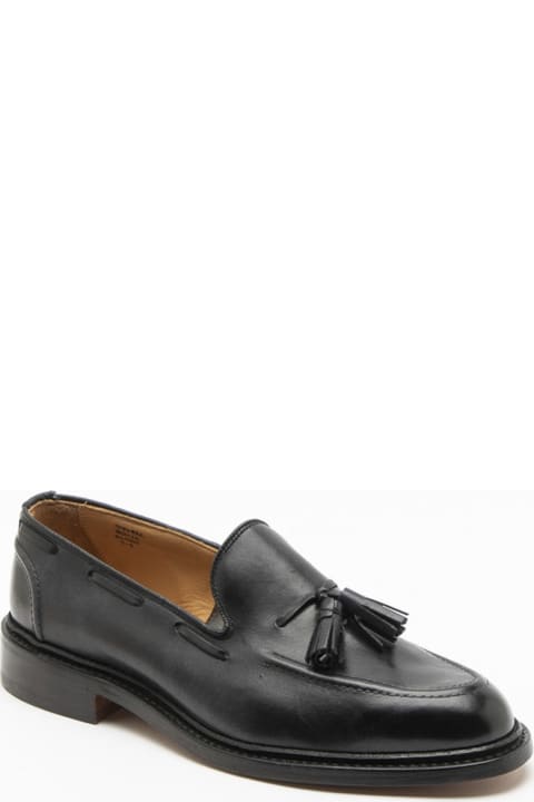 Tricker's Loafers & Boat Shoes for Men Tricker's Elton Black Box Calf Tassels Loafer (leather Sole)