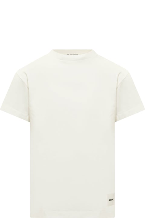 メンズ Jil Sanderのトップス Jil Sander Crew Neck, Short Sleeve 3 Pack T-shirt Set, With Logo Label Stitched On The Outside Bottom