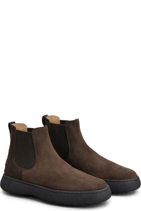 Tod's Boots for Men Tod's Suede Leather Chelsea Boots