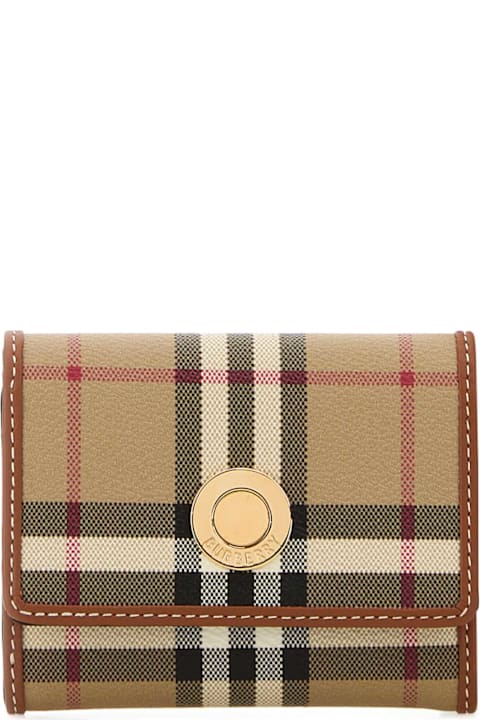 Burberry Printed Canvas Small Check Wallet