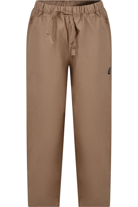 MSGM Bottoms for Women MSGM Brown Trousers For Boy With Logo