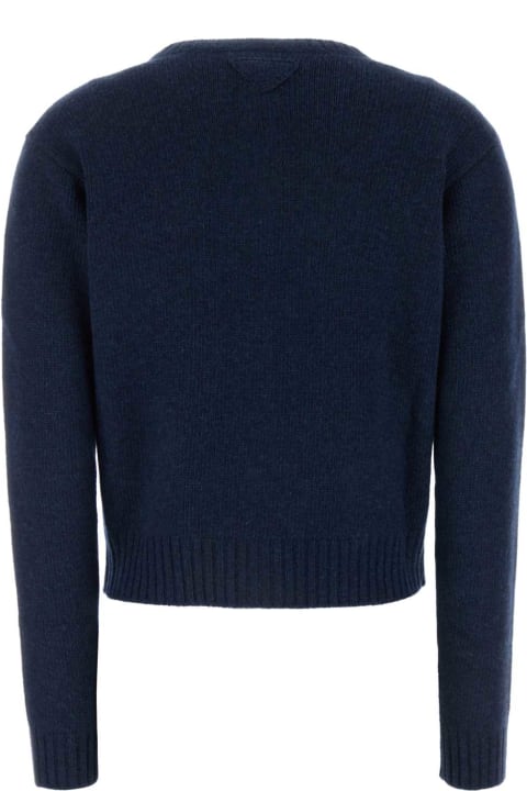 Prada Fleeces & Tracksuits for Women Prada Navy Blue Cashmere Cardigan