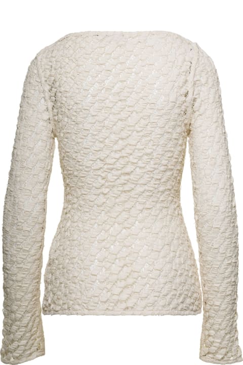 ウィメンズ Róheのニットウェア Róhe Beige Sweater With Boat Neckline In Cotton Blend Woman