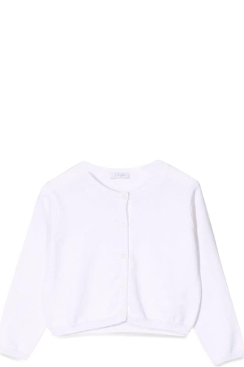 Topwear for Baby Girls Il Gufo White Tricot Sweater