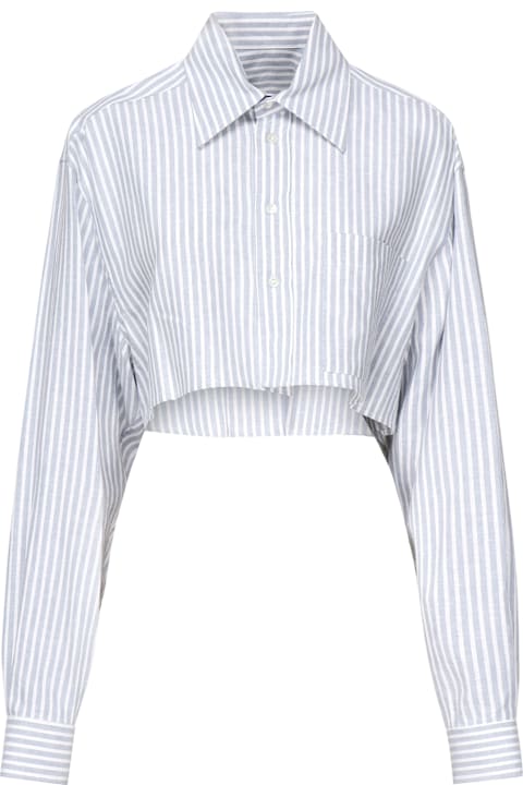 Nineminutes Clothing for Women Nineminutes Striped Cropped Shirt