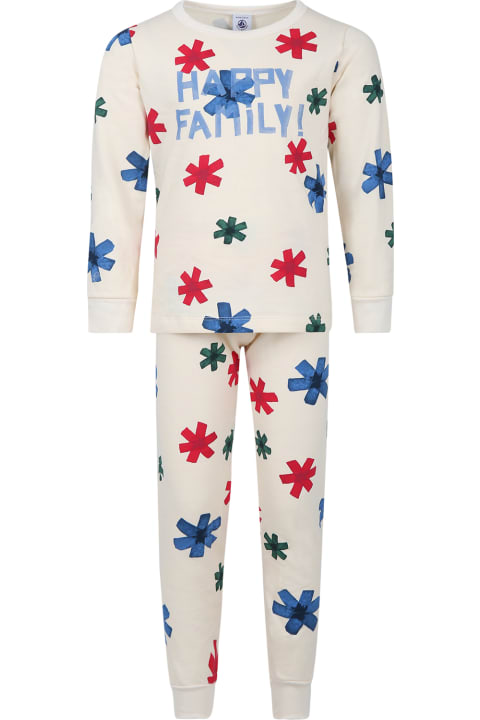 Ivory Pjamas For Kids With Stars