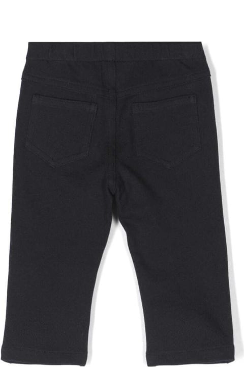 Bottoms for Baby Girls Il Gufo Black Pants In Cotton Baby