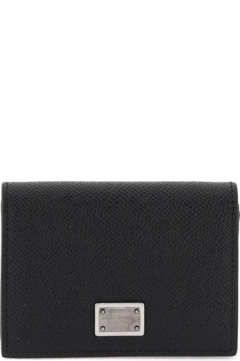 Wallets for Men Dolce & Gabbana Dauphine Leather Card Holder