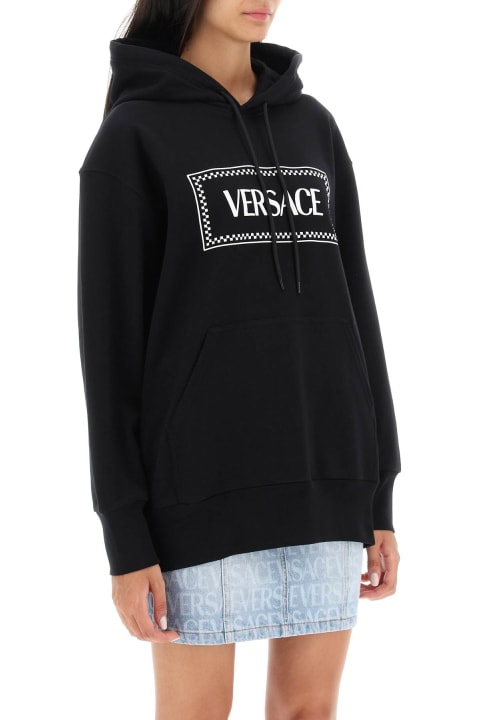 ウィメンズ Versaceのフリース＆ラウンジウェア Versace Hoodie With Logo Embroidery