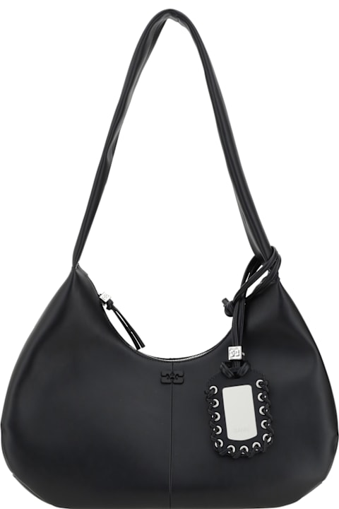Ganni for Women Ganni Recycled Leather Shoulder Bag