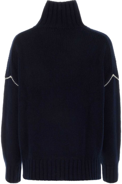 Fashion for Women Woolrich Midnight Blue Wool Sweater
