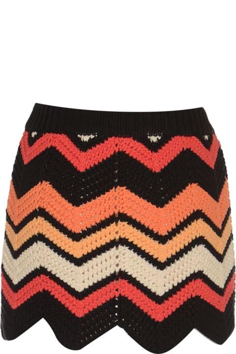 ウィメンズ Alanuiのスカート Alanui Multicolor Cotton Blend Miniskirt