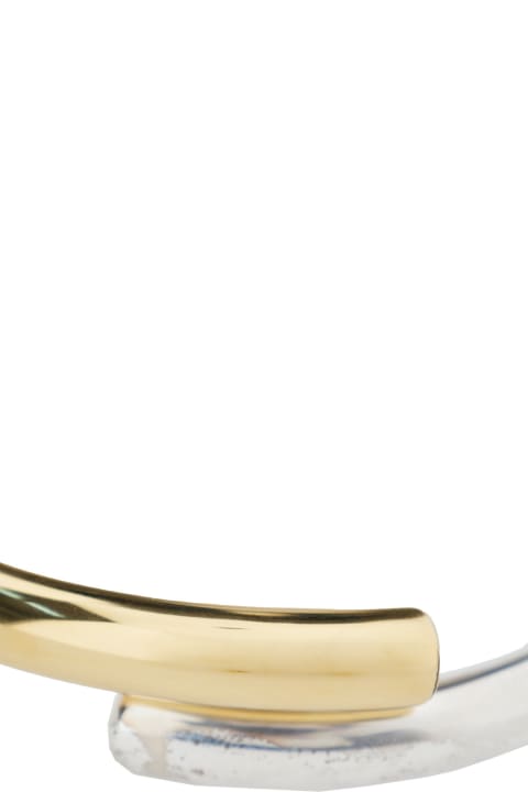 ウィメンズ Federica Tosiのネックレス Federica Tosi Gold And Silver Bicolor Check In 18k Gold Plated Bronze Woman