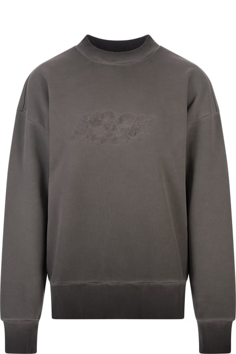 MSGM for Women MSGM Grey Sweatshirt With Washed Effect