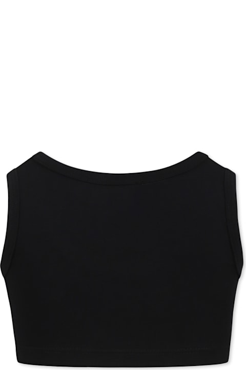 Homeware MSGM Balck Tank Top For Girl With Logo