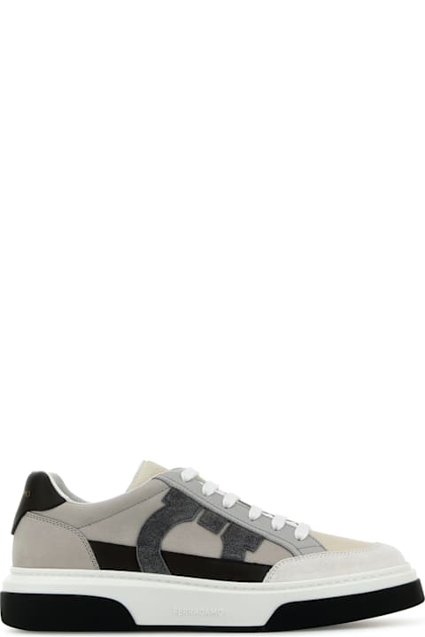 Ferragamo for Men Ferragamo Multicolor Leather Cassina Sneakers