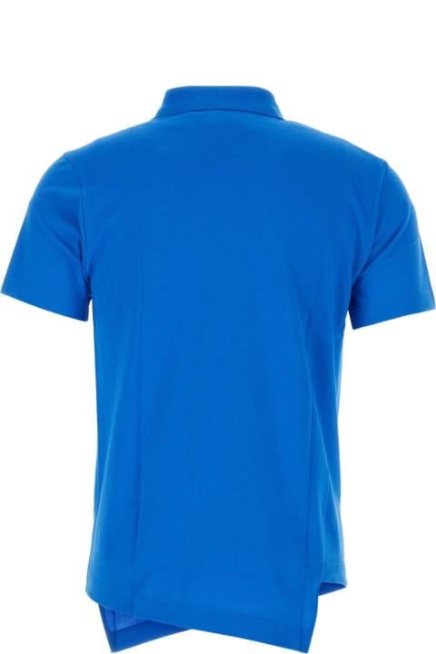 Comme des Garçons Shirt for Men Comme des Garçons Shirt Cerulean Blue Piquet Comme Des Garã§ons Shirt X Lacoste Polo Shirt