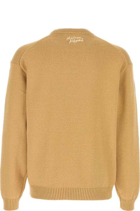 Maison Kitsuné لـ Kids Maison Kitsuné Ochre Cotton Blend Sweater