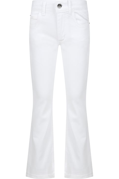 Calvin Klein Bottoms for Girls Calvin Klein White Jeans For Girl With Logo