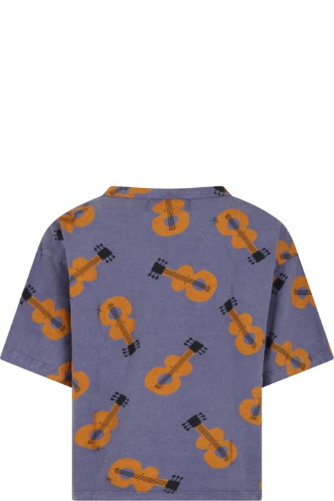 ボーイズ Bobo ChosesのTシャツ＆ポロシャツ Bobo Choses Purple T-shirt For Kids With Guitars