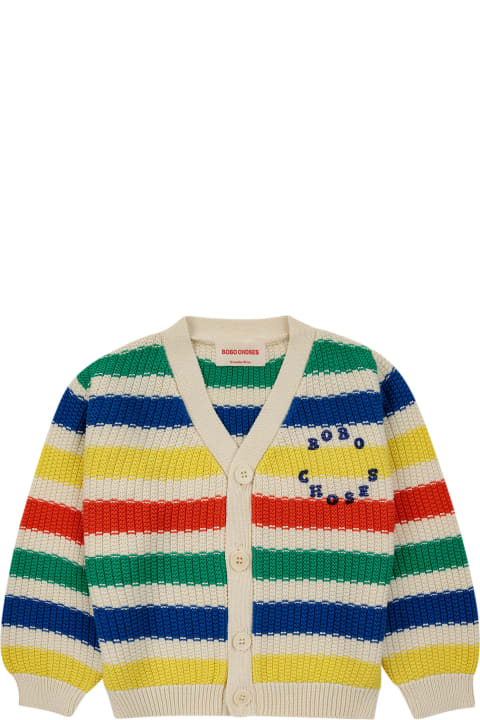 ベビーガールズ Bobo Chosesのニットウェア＆スウェットシャツ Bobo Choses Multicolor Cardigan For Babies