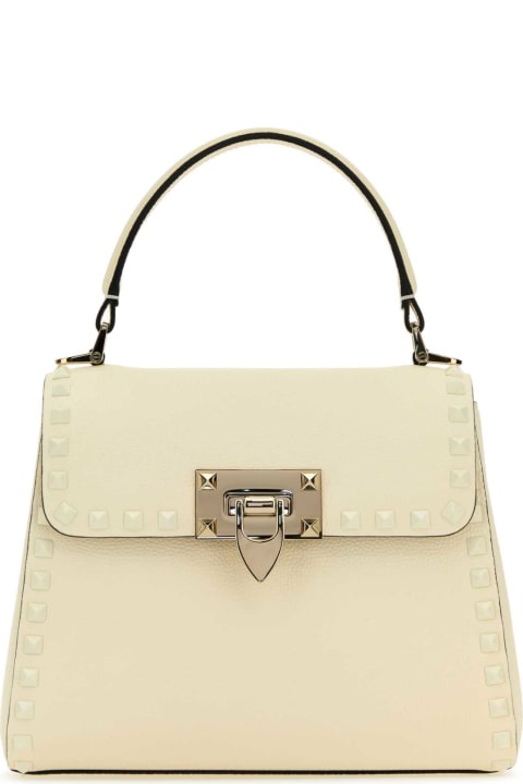 Fashion for Women Valentino Garavani Ivory Leather Small Rockstud Handbag