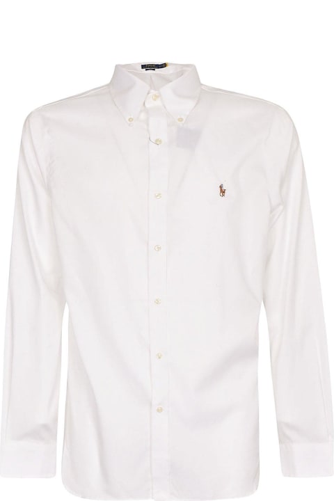 メンズ新着アイテム Polo Ralph Lauren Polo Logo Embroidered Buttoned Shirt Polo Ralph Lauren
