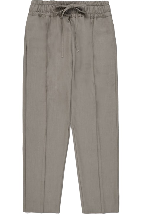 Cruna Pants & Shorts for Women Cruna Dove Gray Viscose Trousers