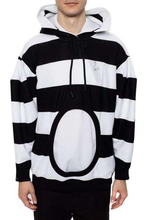 Burberry for Men Burberry Cut-out Striped Hooded Sweatshirt