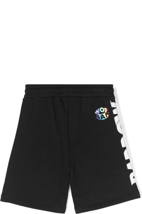 Bottoms for Boys Barrow Black Sports Shorts With Logo And Lettering